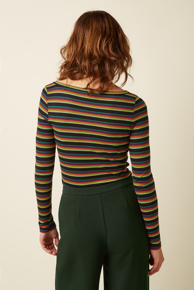 King Louie King Louie - lili top lottie stripe - botanical green King Louie King Louie - lili top lottie stripe - botanical green