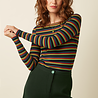 King Louie King Louie - lili top lottie stripe - botanical green King Louie King Louie - lili top lottie stripe - botanical green