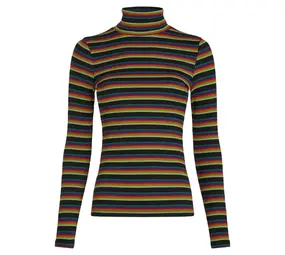 King Louie King Louie - rollneck top lottie stripe - botanical green King Louie King Louie - rollneck top lottie stripe - botanical green