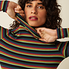 King Louie King Louie - rollneck top lottie stripe - botanical green King Louie King Louie - rollneck top lottie stripe - botanical green