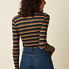 King Louie King Louie - rollneck top lottie stripe - botanical green King Louie King Louie - rollneck top lottie stripe - botanical green