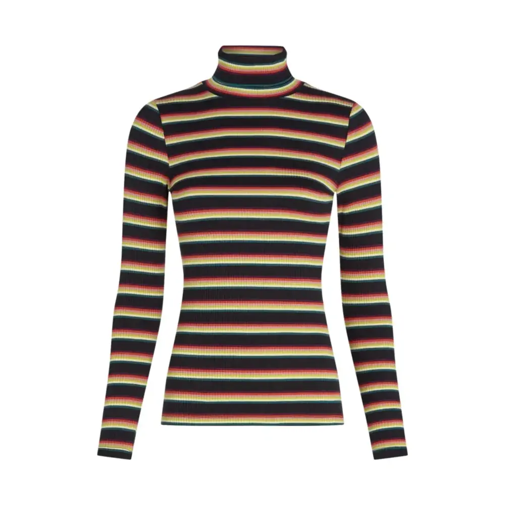 King Louie King Louie - rollneck top lottie stripe - imperial purple King Louie King Louie - rollneck top lottie stripe - imperial purple