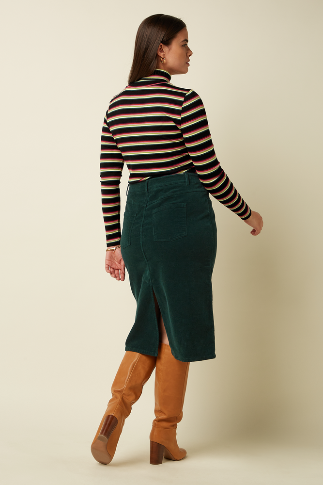 King Louie King Louie - rollneck top lottie stripe - imperial purple King Louie King Louie - rollneck top lottie stripe - imperial purple