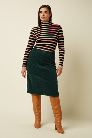King Louie King Louie - rollneck top lottie stripe - imperial purple King Louie King Louie - rollneck top lottie stripe - imperial purple