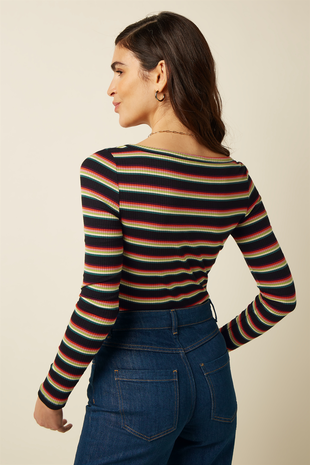 King Louie King Louie - lili top lottie stripe - imperial purple King Louie King Louie - lili top lottie stripe - imperial purple