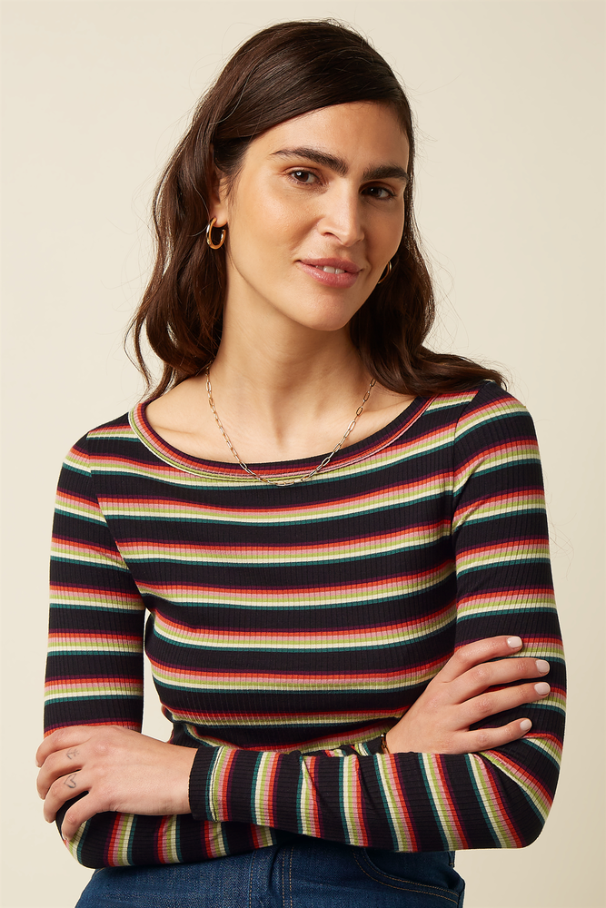 King Louie King Louie - lili top lottie stripe - imperial purple King Louie King Louie - lili top lottie stripe - imperial purple