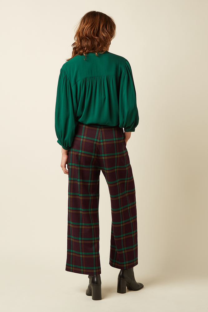 King Louie King Louie - ava pants vera check - porto red King Louie King Louie - ava pants vera check - porto red