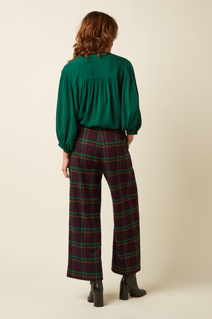 King Louie King Louie - ava pants vera check - porto red King Louie King Louie - ava pants vera check - porto red