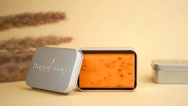 HappySoaps Happysoaps - accessoire - body bar blik travel HappySoaps Happysoaps - accessoire - body bar blik travel