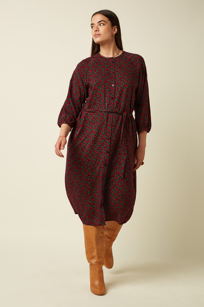 King Louie King Louie - cybil dress juniper - grape red King Louie King Louie - cybil dress juniper - grape red
