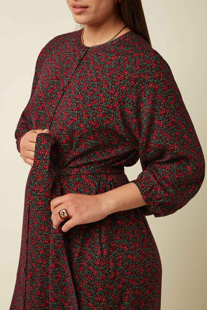 King Louie King Louie - cybil dress juniper - grape red King Louie King Louie - cybil dress juniper - grape red