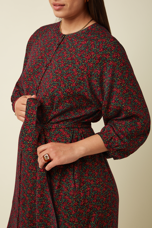 King Louie King Louie - cybil dress juniper - grape red King Louie King Louie - cybil dress juniper - grape red