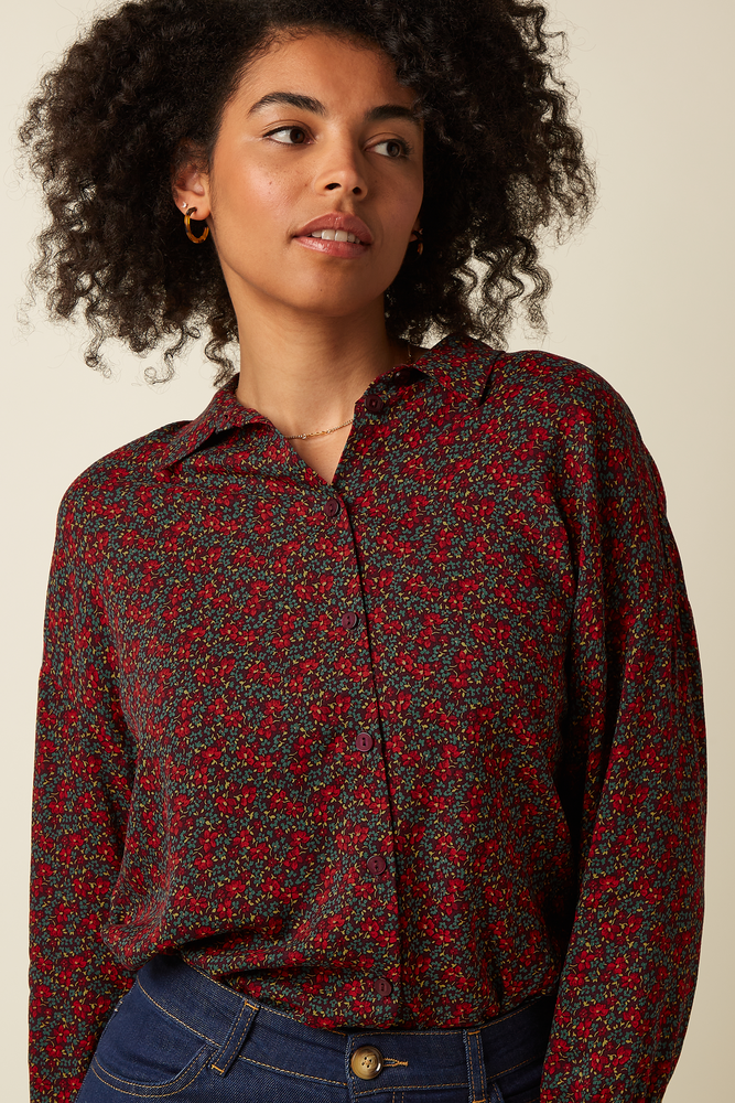 King Louie King Louie - fee blouse juniper - grape red King Louie King Louie - fee blouse juniper - grape red