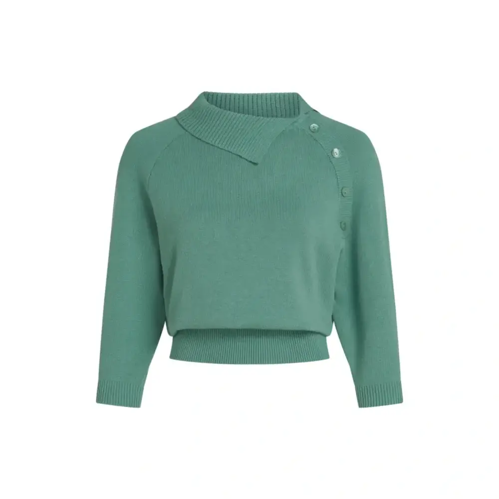 King Louie King Louie - zira knit top bonheur - dusty turquoise King Louie King Louie - zira knit top bonheur - dusty turquoise