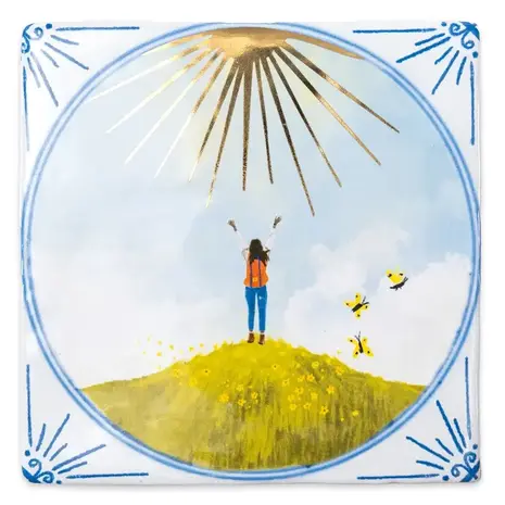 Storytiles Storytiles - tegel medium - face the sunshine (13x13 cm) Storytiles Storytiles - tegel medium - face the sunshine (13x13 cm)