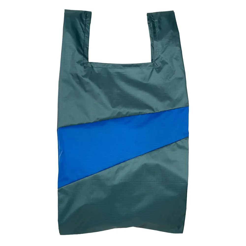 Susan Bijl Susan Bijl - the new shopping bag large - pine & blue Susan Bijl Susan Bijl - the new shopping bag large - pine & blue