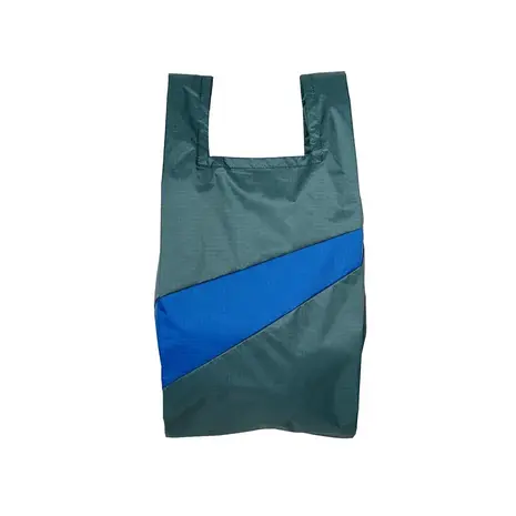Susan Bijl Susan Bijl - the new shopping bag medium - pine & blue Susan Bijl Susan Bijl - the new shopping bag medium - pine & blue