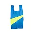 Susan Bijl - the new shopping bag medium - wave & fluo yellow Susan Bijl - the new shopping bag medium - wave & fluo yellow