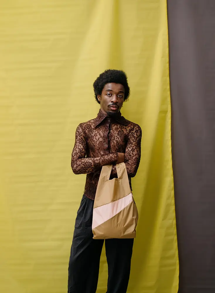 Susan Bijl Susan Bijl - the new shopping bag medium - camel & tone Susan Bijl Susan Bijl - the new shopping bag medium - camel & tone