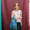 Susan Bijl Susan Bijl - the new shopping bag medium - pine & blue Susan Bijl Susan Bijl - the new shopping bag medium - pine & blue