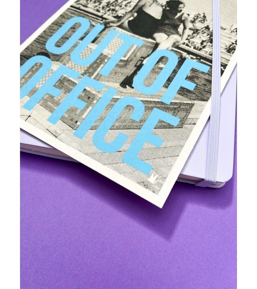 Carte Kencre Carte kencre - zeefdruk print M (A5) - out of office Carte Kencre Carte kencre - zeefdruk print M (A5) - out of office