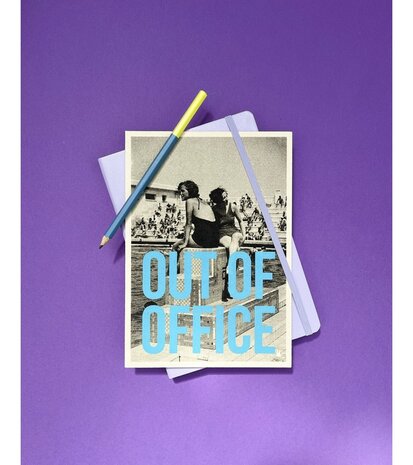 Carte Kencre Carte kencre - zeefdruk print M (A5) - out of office Carte Kencre Carte kencre - zeefdruk print M (A5) - out of office