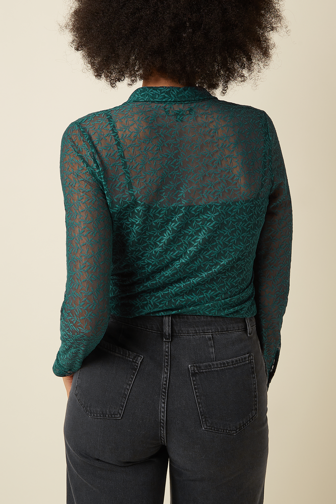 King Louie King Louie - blouse stretch lace - dragonfly green King Louie King Louie - blouse stretch lace - dragonfly green