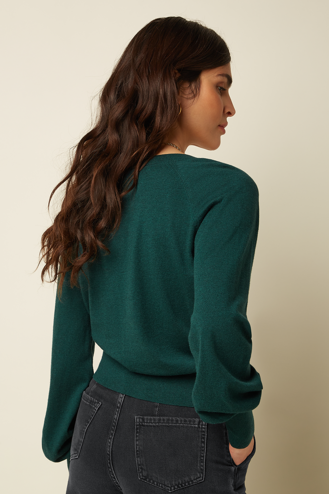 King Louie King Louie - cardi v raglan cocoon - pine green