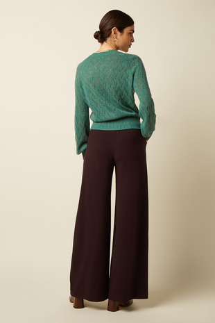 King Louie King Louie - peppa pants woven crepe - dark brown King Louie King Louie - peppa pants woven crepe - dark brown