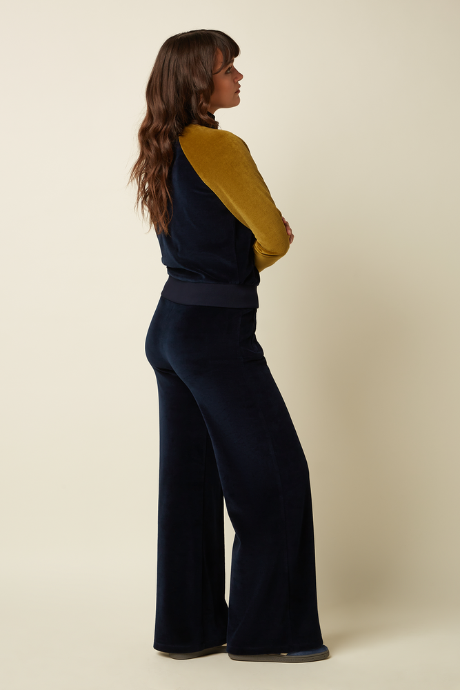 King Louie King Louie - sweat pants baton velvet - sapphire blue King Louie King Louie - sweat pants baton velvet - sapphire blue