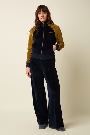 King Louie King Louie - sweat pants baton velvet - sapphire blue King Louie King Louie - sweat pants baton velvet - sapphire blue