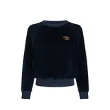 King Louie King Louie - febe sweater baton velvet - sapphire blue King Louie King Louie - febe sweater baton velvet - sapphire blue