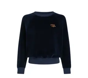 King Louie King Louie - febe sweater baton velvet - sapphire blue King Louie King Louie - febe sweater baton velvet - sapphire blue