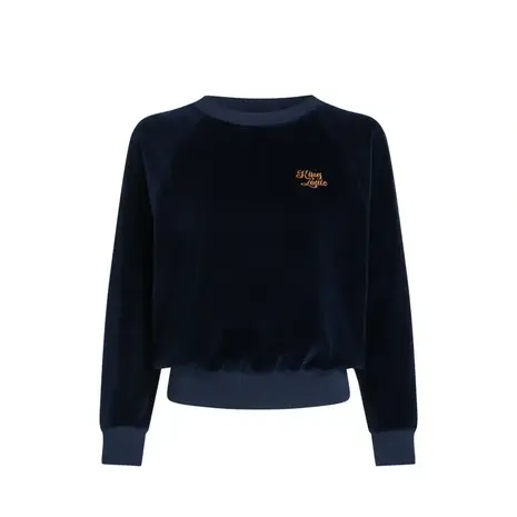 King Louie King Louie - febe sweater baton velvet - sapphire blue King Louie King Louie - febe sweater baton velvet - sapphire blue