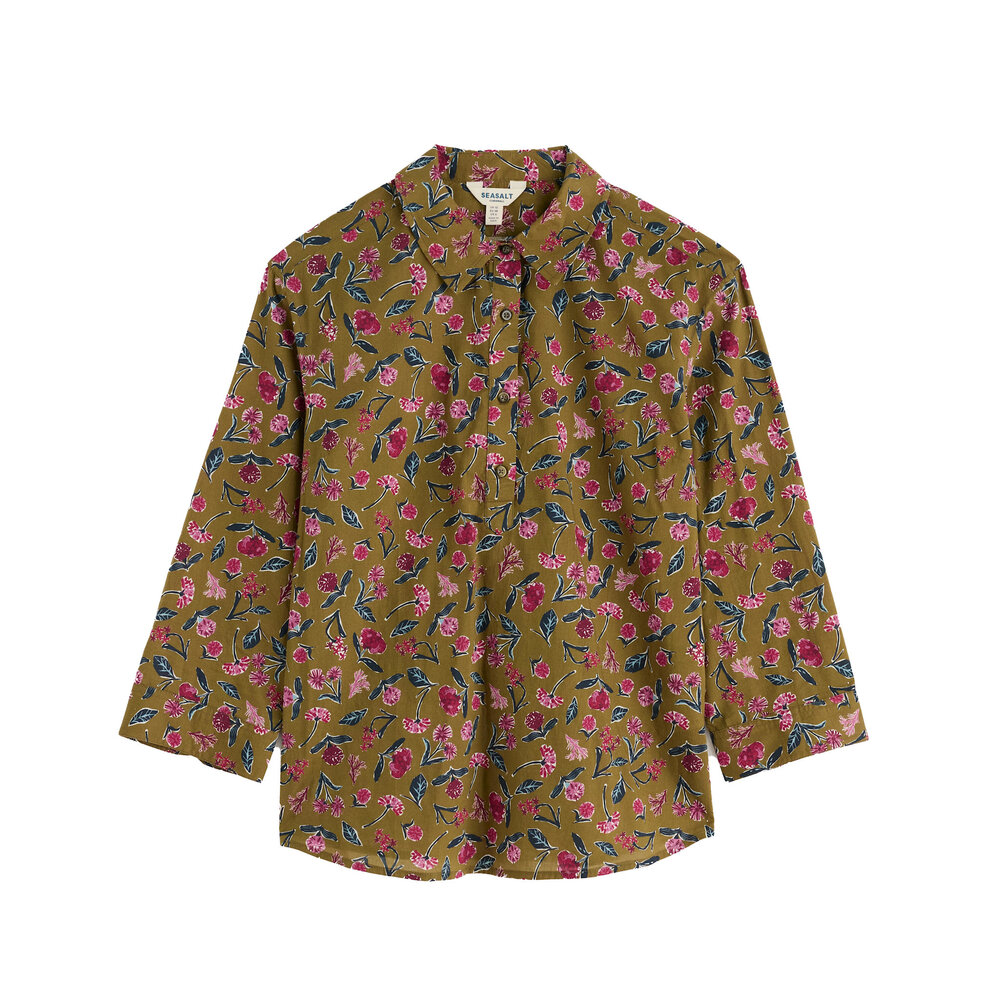 Seasalt Seasalt - st keverne shirt - plant cuttings fern moss Seasalt Seasalt - st keverne shirt - plant cuttings fern moss