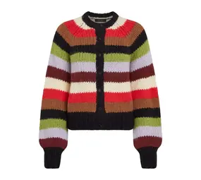 King Louie King Louie - raglan cardi campo knit stripe - multi color