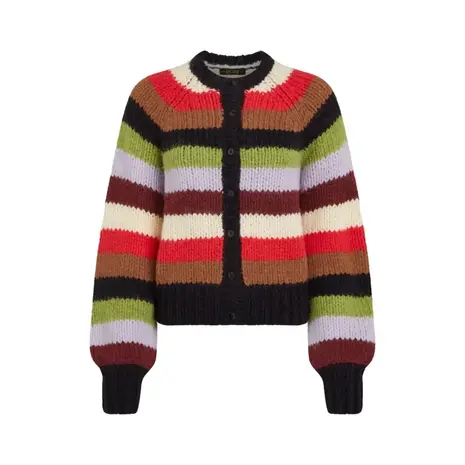 King Louie King Louie - raglan cardi campo knit stripe - multi color