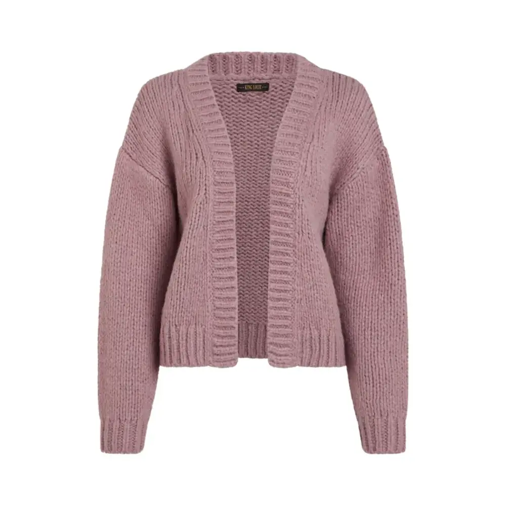 King Louie King Louie - cardi oversize short campo knit - mauve pink