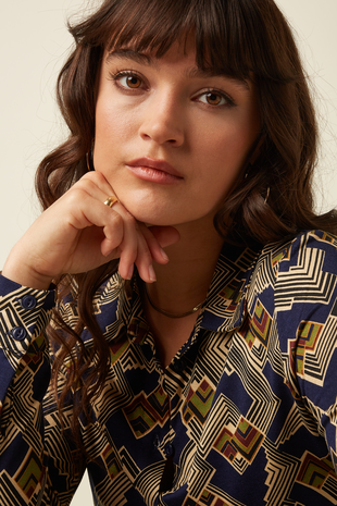 King Louie King Louie - blouse leia - evening blue King Louie King Louie - blouse leia - evening blue