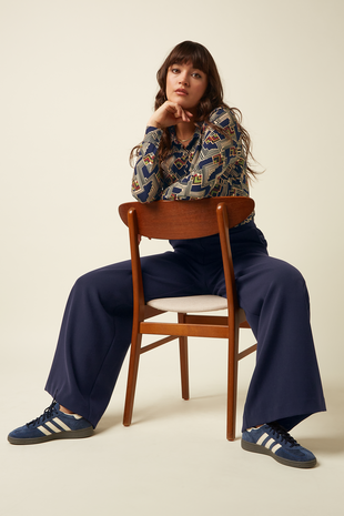 King Louie King Louie - blouse leia - evening blue King Louie King Louie - blouse leia - evening blue