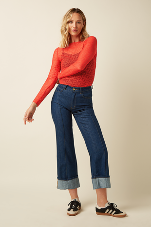 King Louie King Louie - ria top stretch lace - fire red King Louie King Louie - ria top stretch lace - fire red