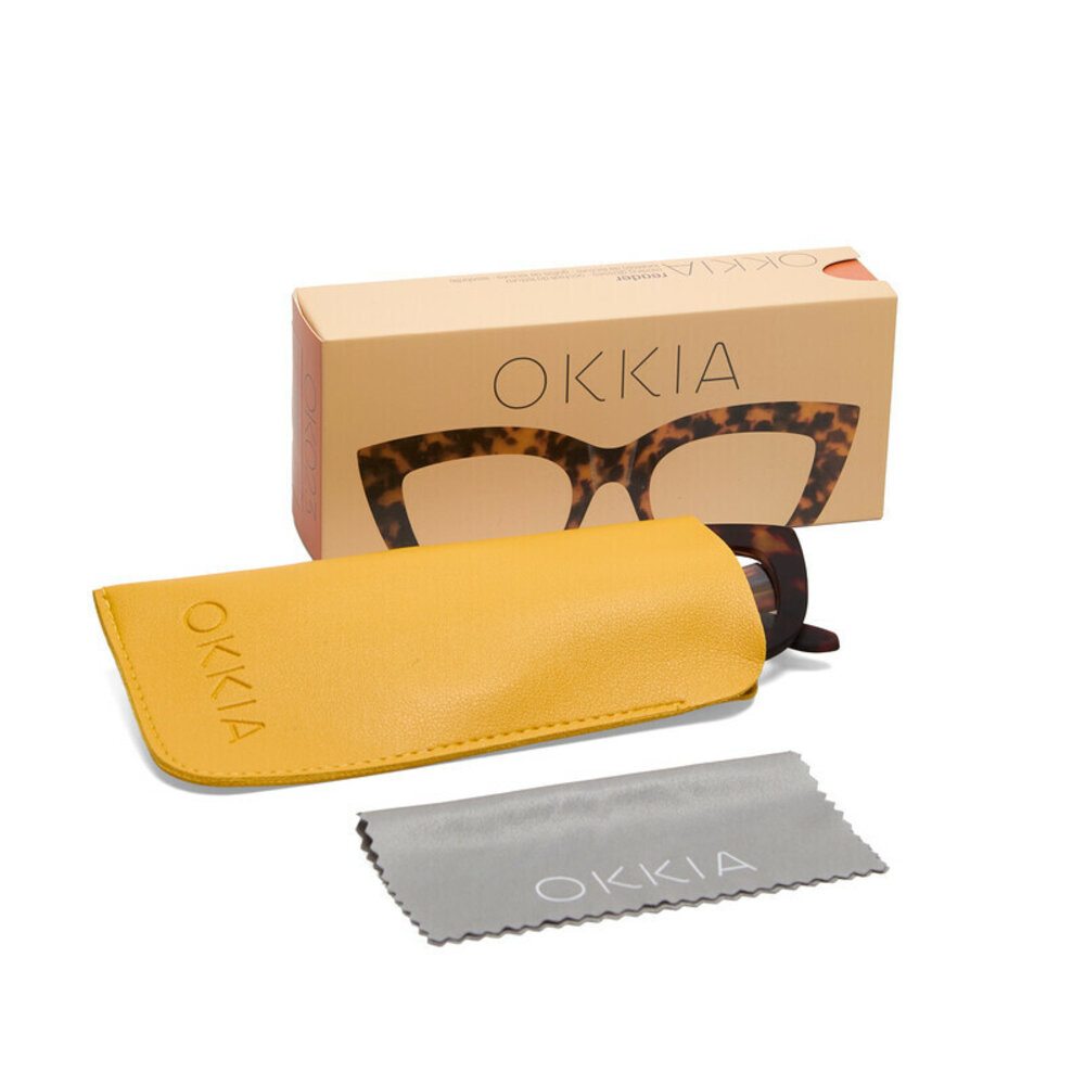 Okkia Okkia - leesbril Claudia - big cat eye - classic havana