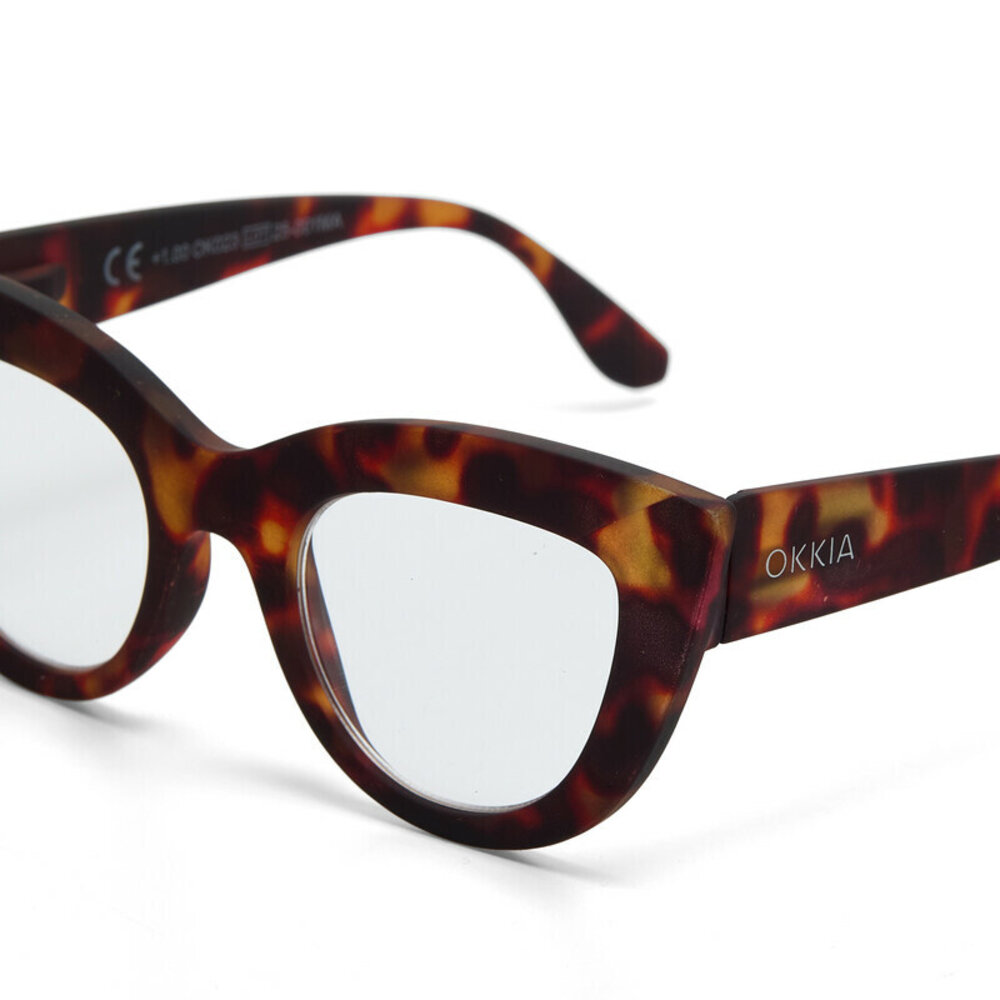 Okkia Okkia - leesbril Claudia - big cat eye - classic havana