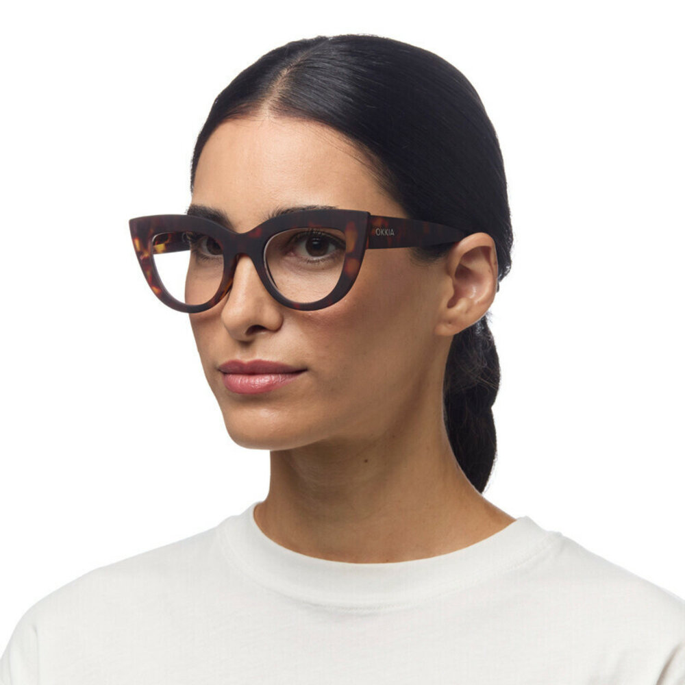 Okkia Okkia - leesbril Claudia - big cat eye - classic havana