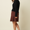 King Louie King Louie - border skirt milano uni - rum brown King Louie King Louie - border skirt milano uni - rum brown