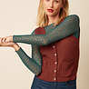 King Louie King Louie - button v spencer match knit - spicy brown King Louie King Louie - button v spencer match knit - spicy brown