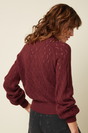 King Louie King Louie - cardi raglan farfalle - henna red King Louie King Louie - cardi raglan farfalle - henna red