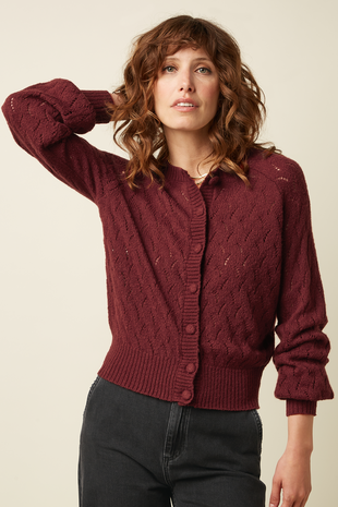 King Louie King Louie - cardi raglan farfalle - henna red King Louie King Louie - cardi raglan farfalle - henna red