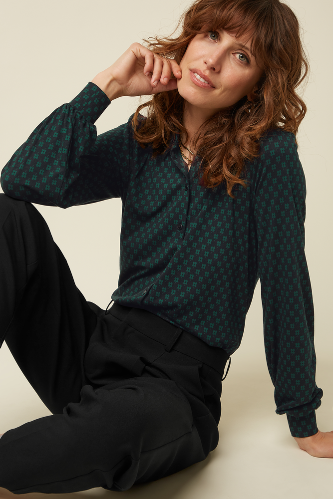 King Louie King Louie - carina blouse chelsea - black King Louie King Louie - carina blouse chelsea - black