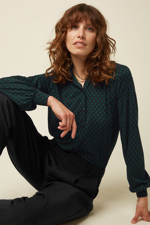 King Louie King Louie - carina blouse chelsea - black King Louie King Louie - carina blouse chelsea - black
